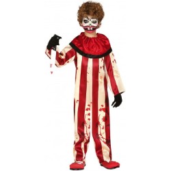 DISFRAZ PAYASO SANGRIENTO RAYAS 7-9 AÑOS