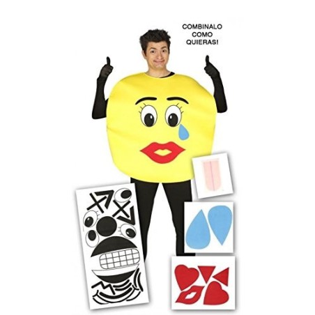 DISFRAZ EMOTICONO + M&M MIX CARAS