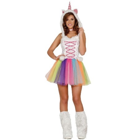 DISFRAZ UNICORNIO COLORES ADULTA T.M 38-