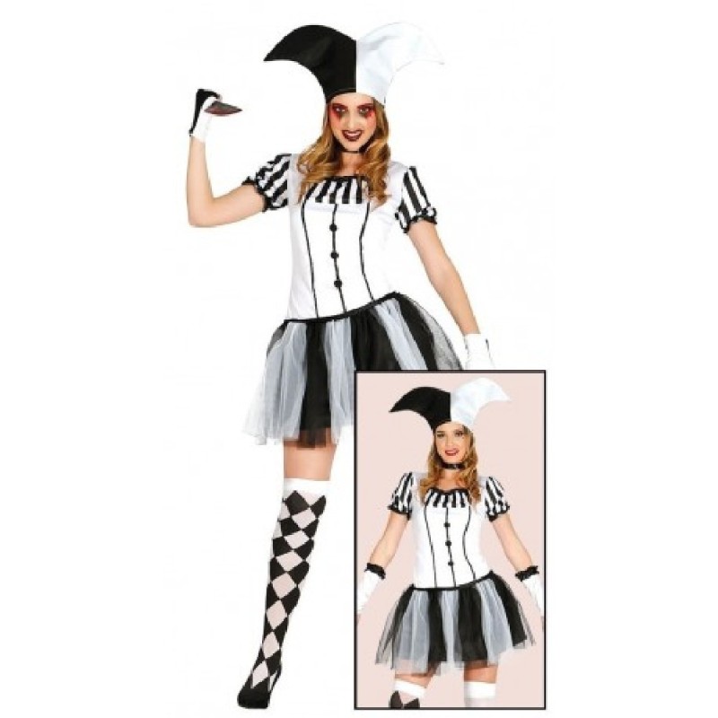 DISFRAZ ARLEQUINA ADULTA T. L 42-44