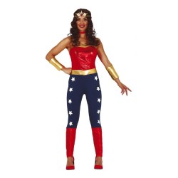 DISFRAZ SUPERHEROINA CAPITANA MARVEL T.M