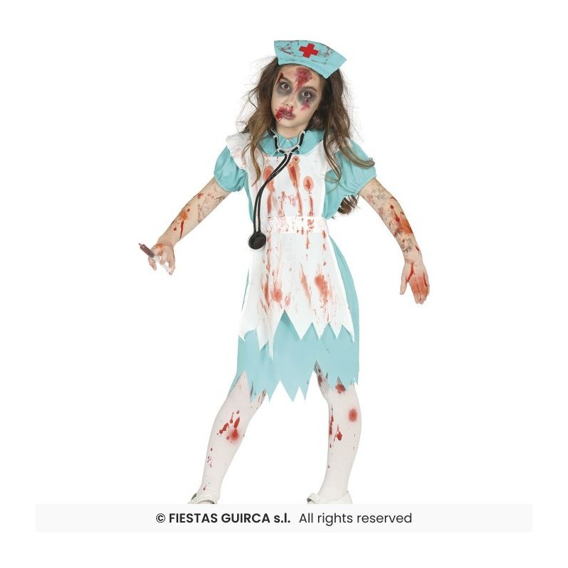 DISFRAZ ENFERMERA ZOMBIE 7-9 Años