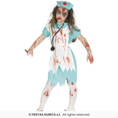 DISFRAZ ENFERMERA ZOMBIE 7-9 Años
