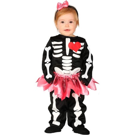 DISFRAZ BABY SKELETON NIÑA CORAZON 12-18