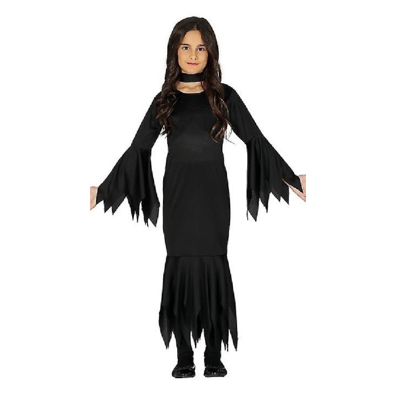 DISFRAZ LADY MORTICIA 7-9 AÑOS