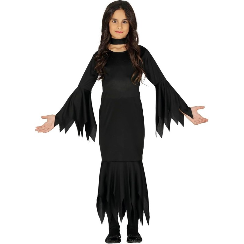 DISFRAZ LADY MORTICIA 7-9 AÑOS