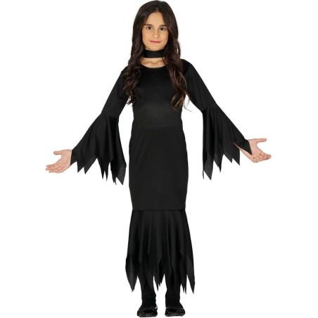 DISFRAZ LADY MORTICIA 7-9 AÑOS