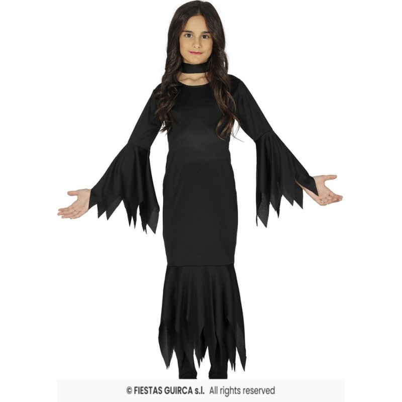 DISFRAZ MORTICIA LADY MONSTER 10-12 Años