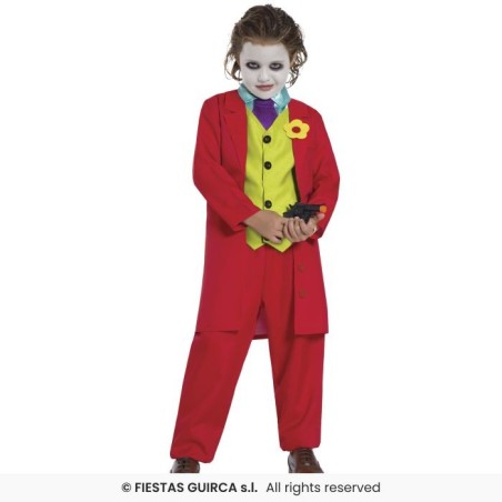 DISFRAZ JOKER ROJO MR SMILE 7-9 Años
