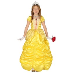 DISFRAZ PRINCESA AMARILLA BELLA INFANTIL