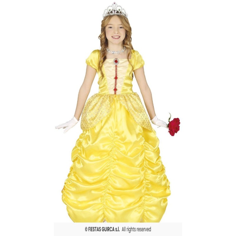 DISFRAZ PRINCESA AMARILLA 7-9 Años