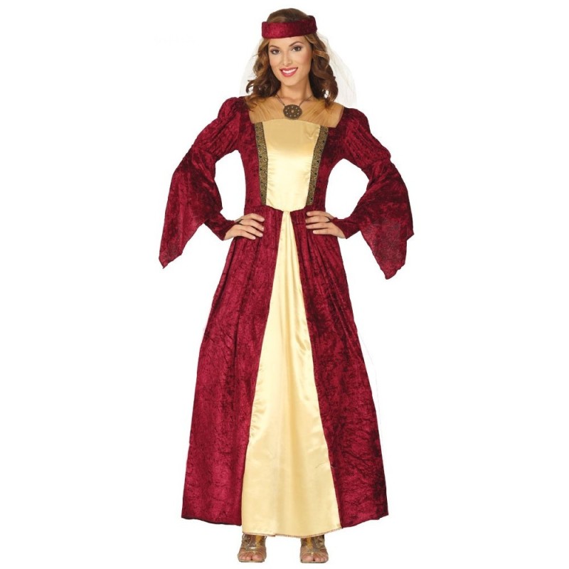 DISFRAZ DAMA MEDIEVAL, ADULTA, 38 - 40 (