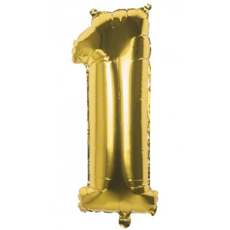 GLOBO GIGANTE NUMERO Nº 1 COLOR ORO (60C