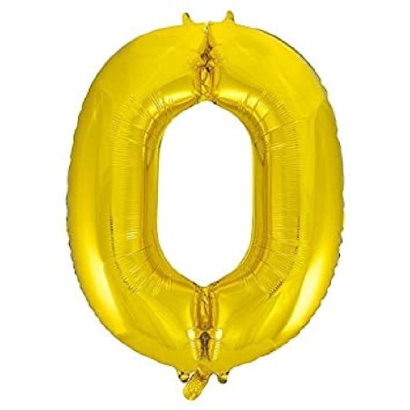 GLOBO GIGANTE NUMERO Nº 0 COLOR ORO (1M)