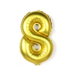 GLOBO GIGANTE NUMERO Nº 8 COLOR ORO (1M)