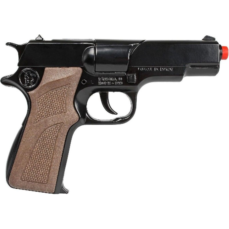 PISTOLA POLICIA METAL 8 FULMINANTES NEGR
