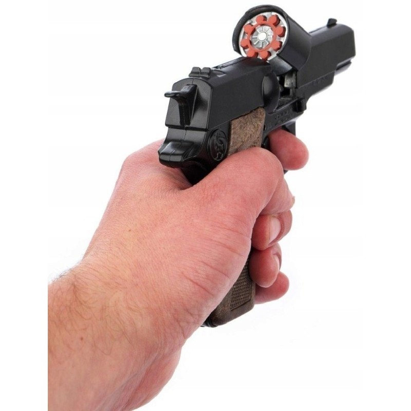 PISTOLA POLICIA METAL 8 FULMINANTES NEGR