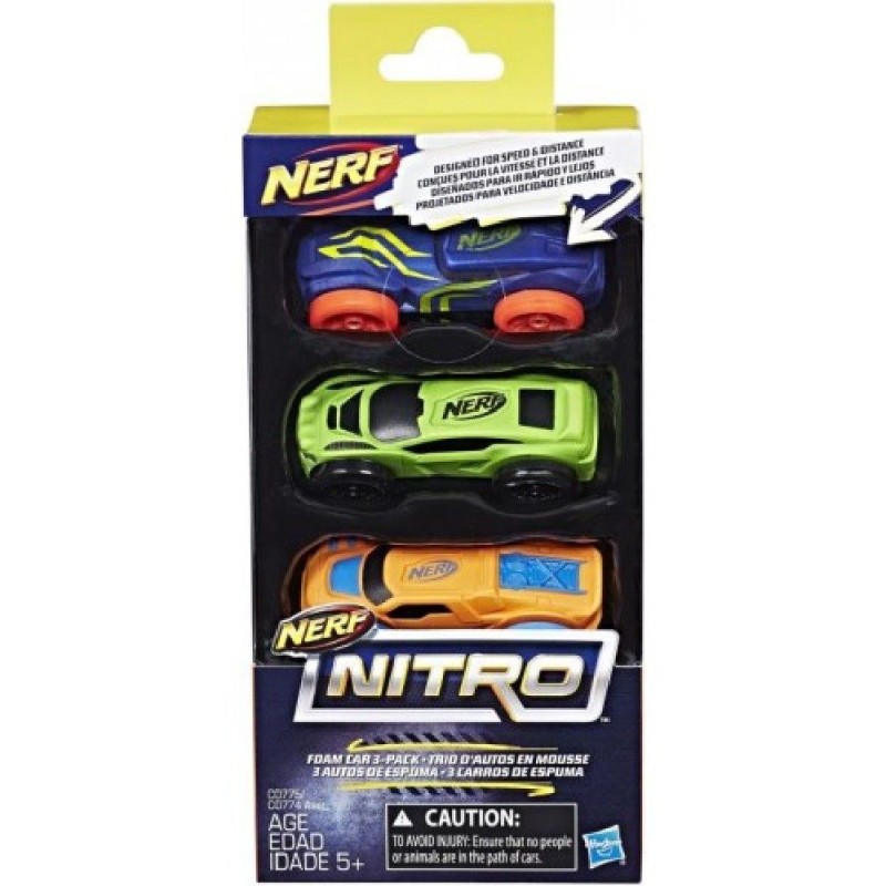 NERF NITRO 3 COCHES DE ESPUMA (SURTIDO)