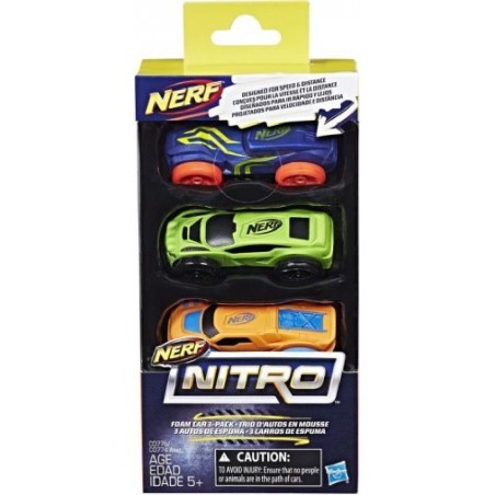 NERF NITRO 3 COCHES DE ESPUMA (SURTIDO)