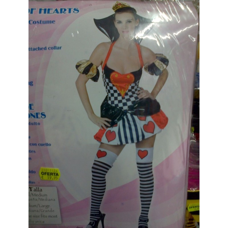 DISFRAZ REINA DE CORAZONES ADULTO
