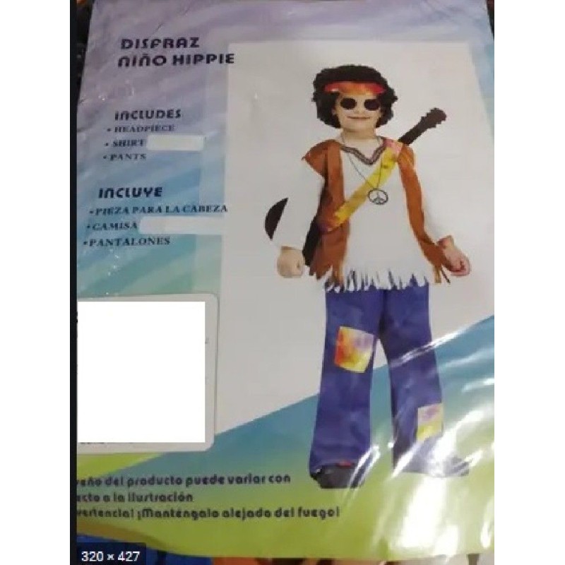 DISFRAZ HIPPIE NIÑO 10-12 AÑOS