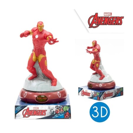 LAMPARA DE NOCHE FIGURA 3D IRONMAN 25CM