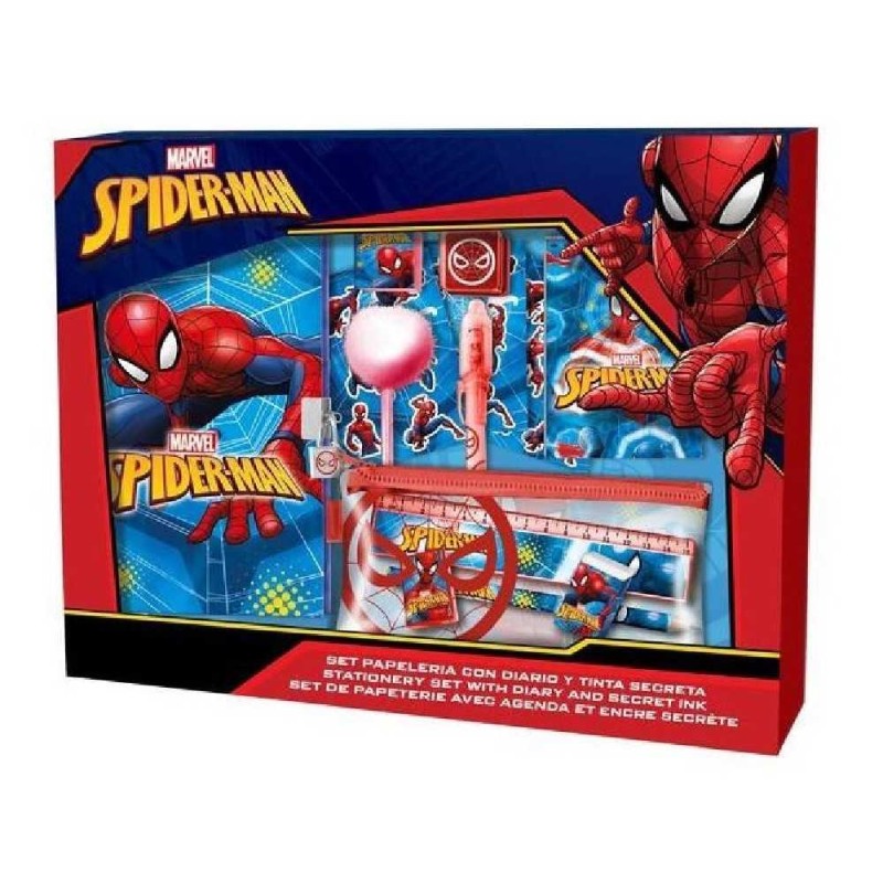 SET DE PAPELERIA STICKERS SPIDERMAN