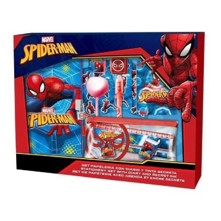 SET DE PAPELERIA STICKERS SPIDERMAN