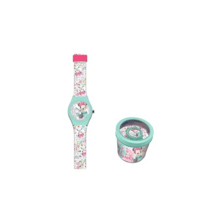 RELOJ ANALOGICO EN CAJA DE METAL MINNIE 