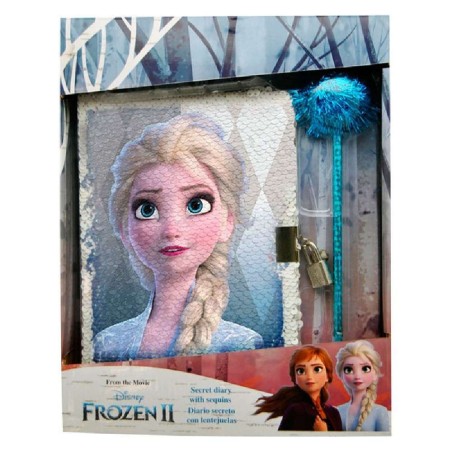 FROZEN 2 - DIARIO LENTEJUELAS + BOLIGRAF