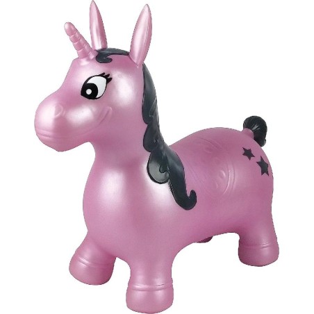 UNICORNIO SALTARIN HINCHABLE COLOR ROSA