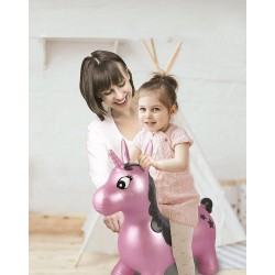 UNICORNIO SALTARIN HINCHABLE COLOR ROSA 2