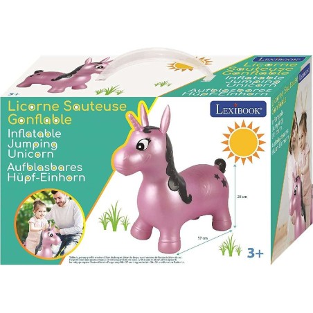 UNICORNIO SALTARIN HINCHABLE COLOR ROSA