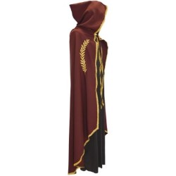 CAPA MEDIEVAL MARIANA GRANATE BORDADO OR 2
