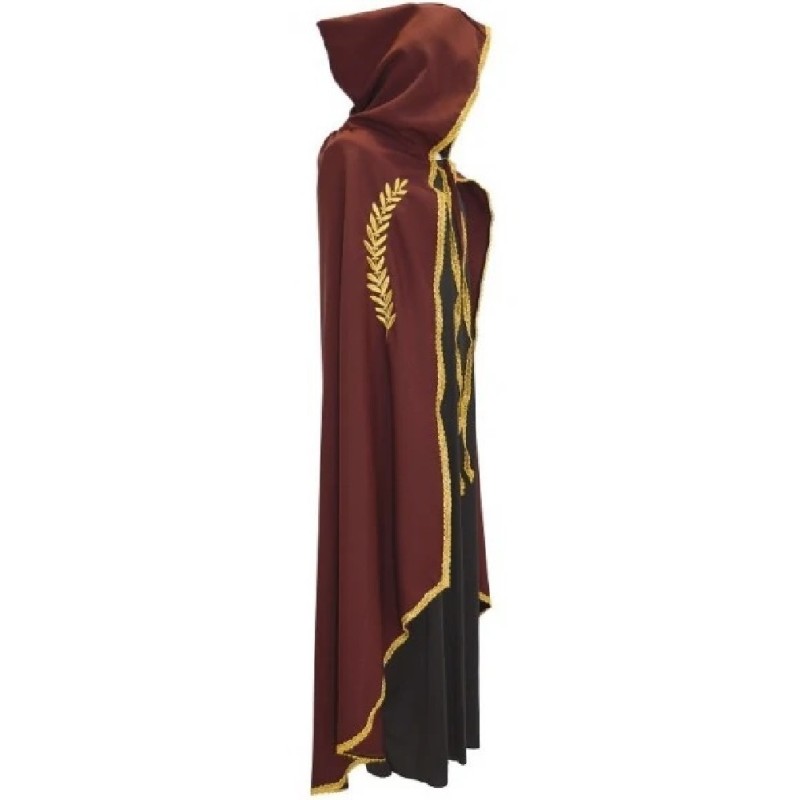 CAPA MEDIEVAL MARIANA GRANATE BORDADO OR