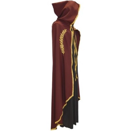 CAPA MEDIEVAL MARIANA GRANATE BORDADO OR