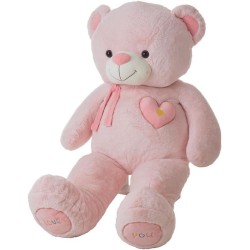 Peluche Oso valentin rosa   75 cm 2