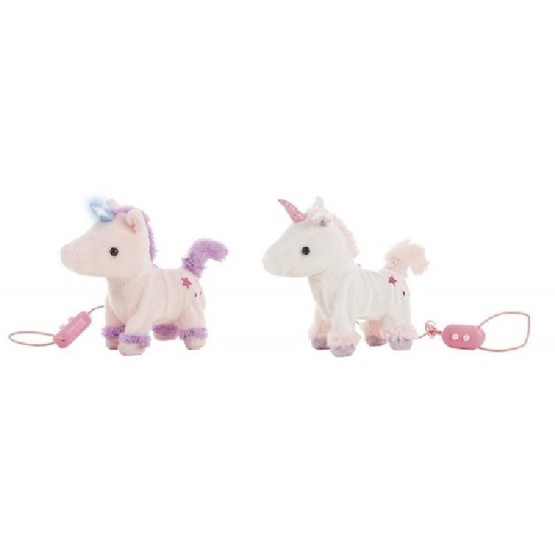 Unicornio Con luz 23 cm col. surtidos