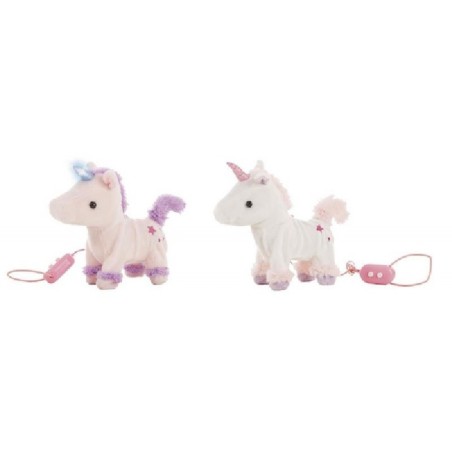 Unicornio Con luz 23 cm col. surtidos