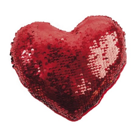PELUCHE COJIN CORAZON LENTEJUELAS 30 CM 