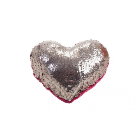 PELUCHE COJIN CORAZON LENTEJUELAS 30 CM 