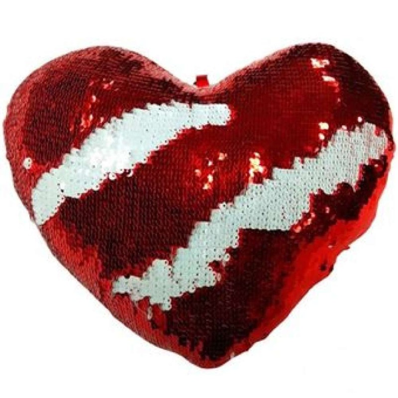 PELUCHE COJIN CORAZON LENTEJUELAS 30 CM 