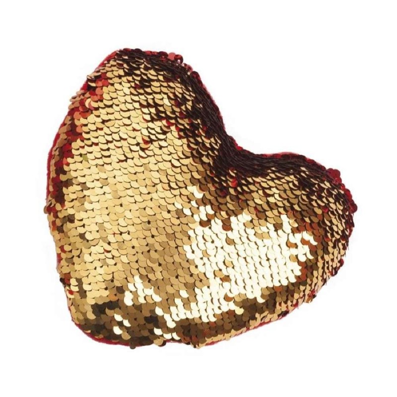 PELUCHE COJIN CORAZON LENTEJUELAS 30 CM 