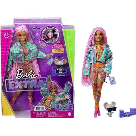 BARBIE EXTRA MUÑECA ARTICULADA CON TRENZ