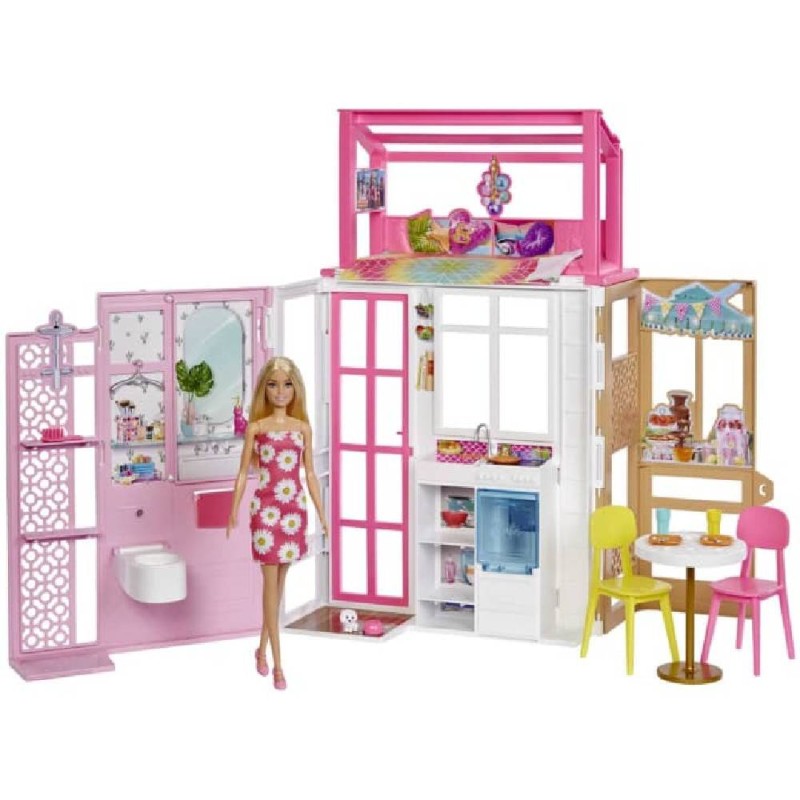 BARBIE CASA DE MUÑECAS DOS PISOS