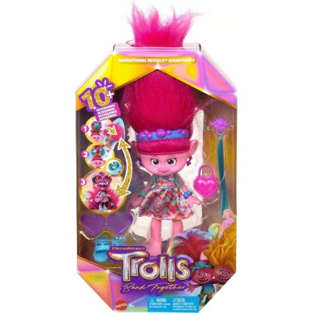 TROLLS 3 TODOS JUNTOS REINA POPPY MUÑECA
