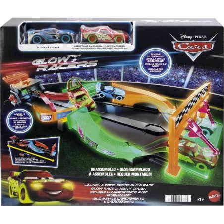 CARS PISTA BRILLANTE LANZA Y CHOCA-CRASH