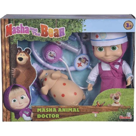 MUÑECA MASHA VETERINARIA 23CM