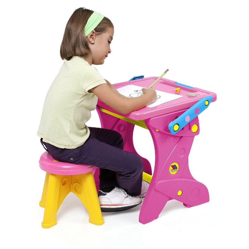 PUPITRE INFANTIL CON PIZARRA 2 EN 1 C/TI