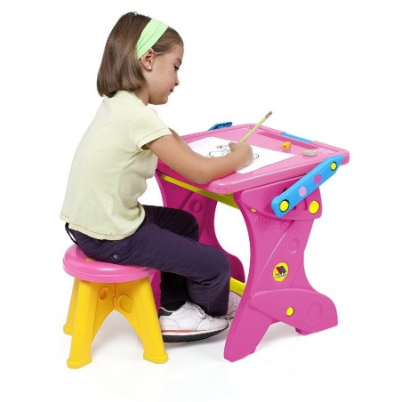 PUPITRE INFANTIL CON PIZARRA 2 EN 1 C/TI